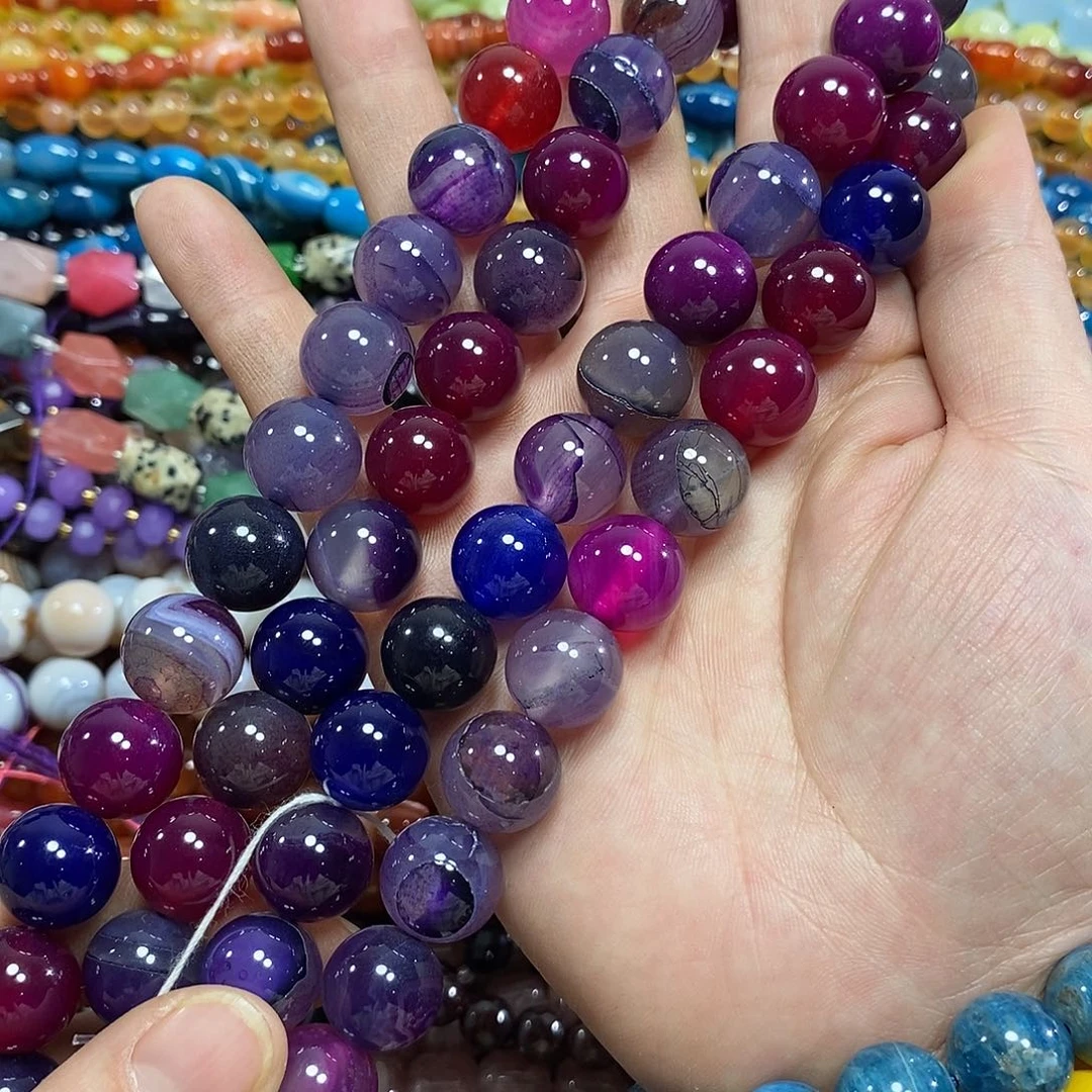 玛瑙/玉髓未镶嵌珠宝半成品玛瑙一条卡14m