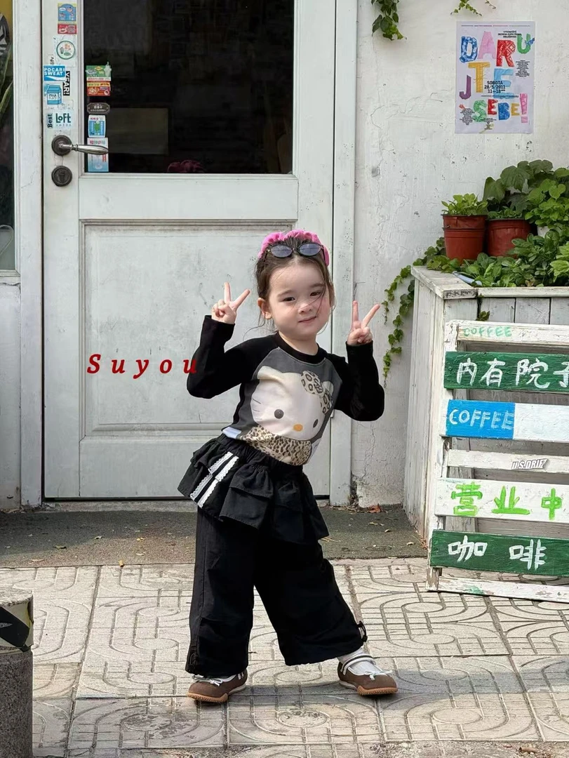 【Suyou】25秋～女童KT印花上衣663005