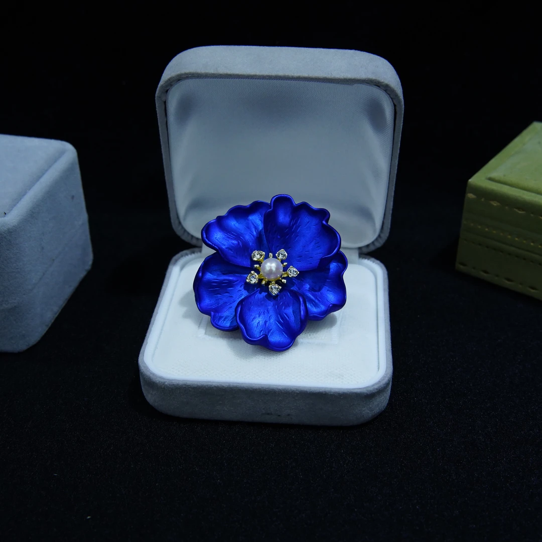 【种草丛专属】泽云-淡水无核珍珠花朵胸针