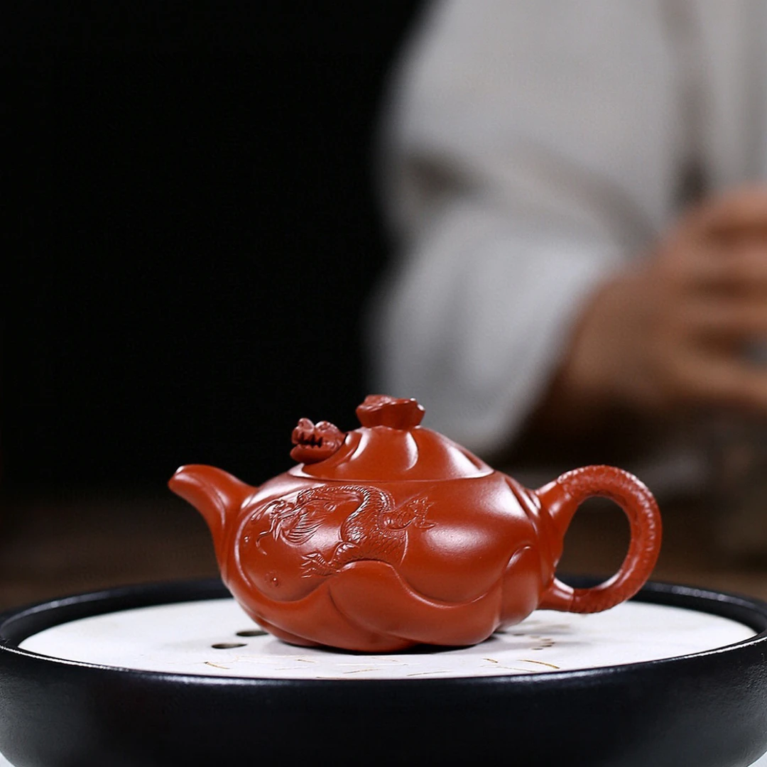 【品名】鱼化龙【泥料】原矿大红袍 杨军保国家工艺美术师200cc