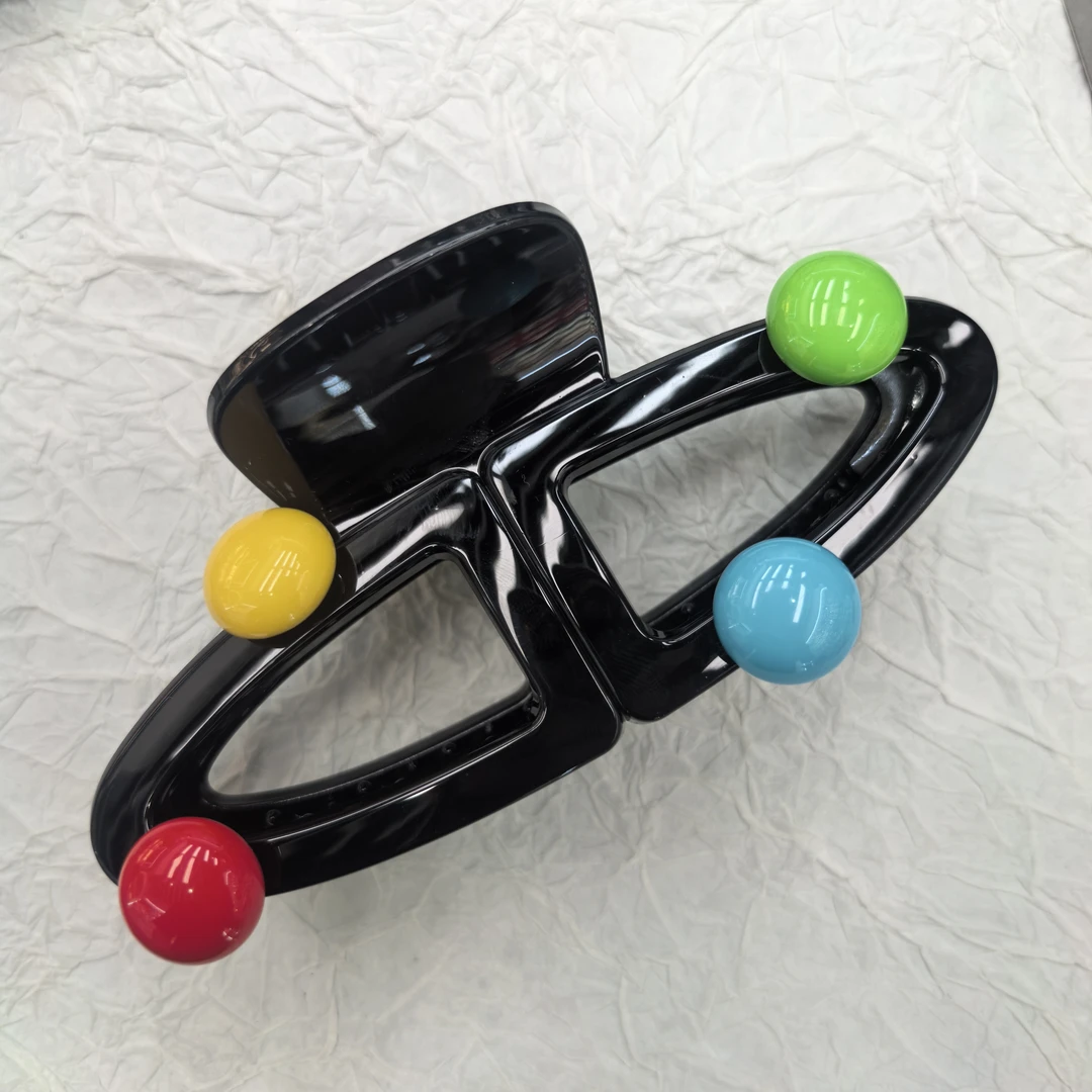 C376彩色豆豆猪鼻子大抓夹