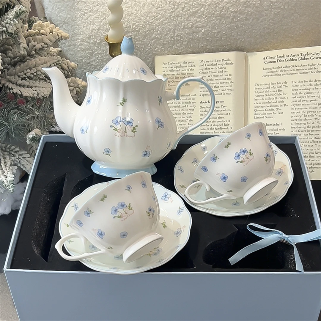 法式淑女风送礼款杯碟壶女生高颜值生日茶具下午茶伴手礼盒装套装