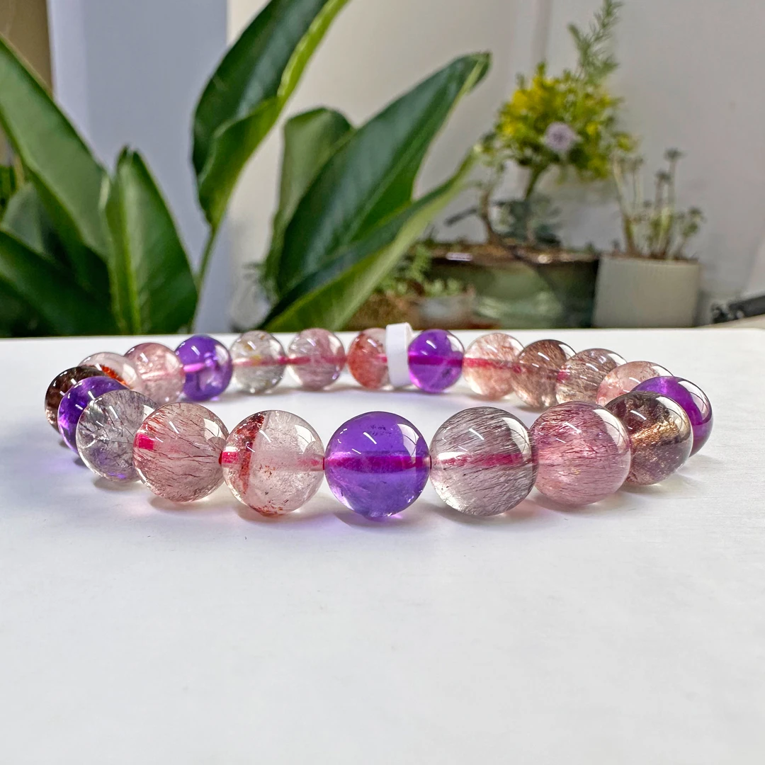 CQ05天然超七手串时尚简约仙女设计款闺蜜礼物多样性发一