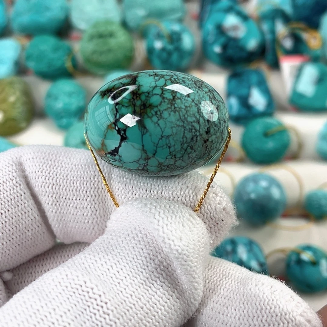 绿松石未镶嵌车挂直径20.4