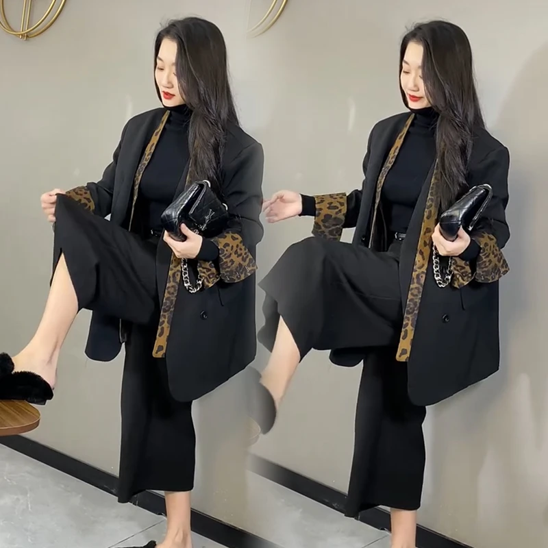 2025秋季新款时尚显瘦气质网红高档套装女高级百搭宽松大码两件套