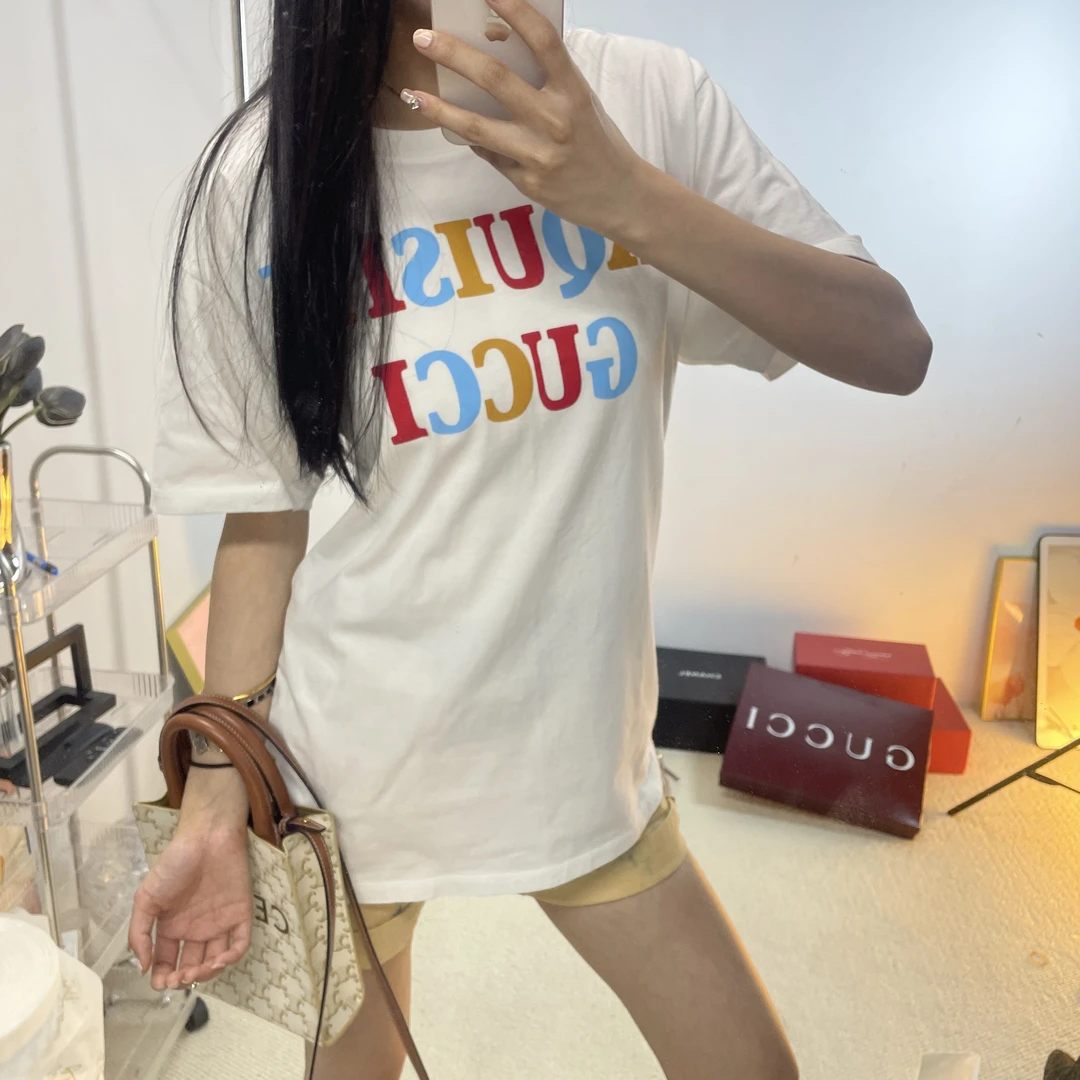 99新 GUCCI/古驰 A8410 短袖 99新 XS码 肩宽47 胸围102 衣长71