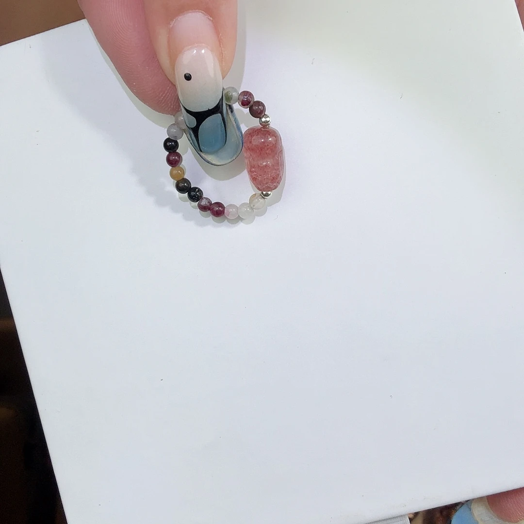 水晶手链银S925镶嵌黑糖