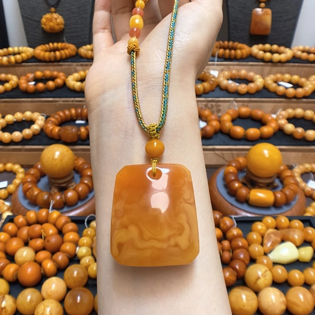 未镶嵌颈饰蜜蜡蜜蜡