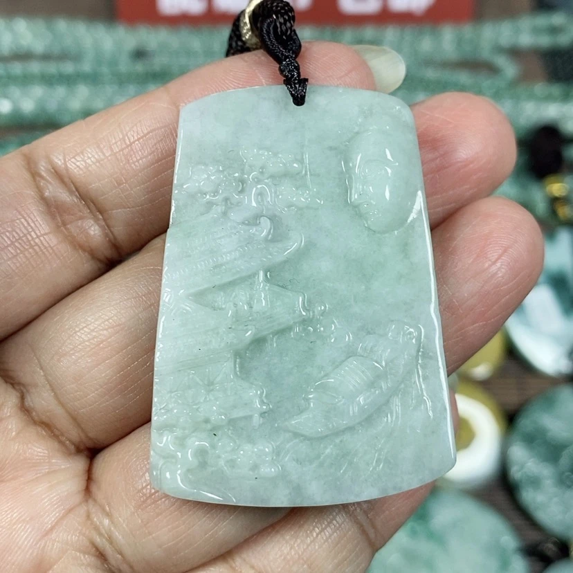 【闪购商品】翡翠颈饰未镶嵌玉吊坠翡翠玉佛观天下