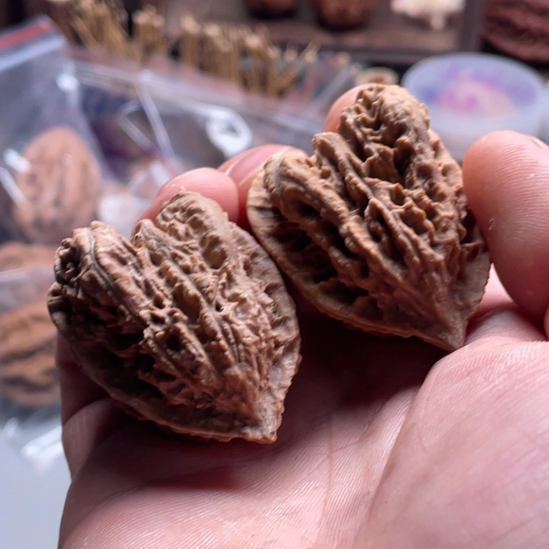 泥***了文玩核桃把件楸刀鱼35