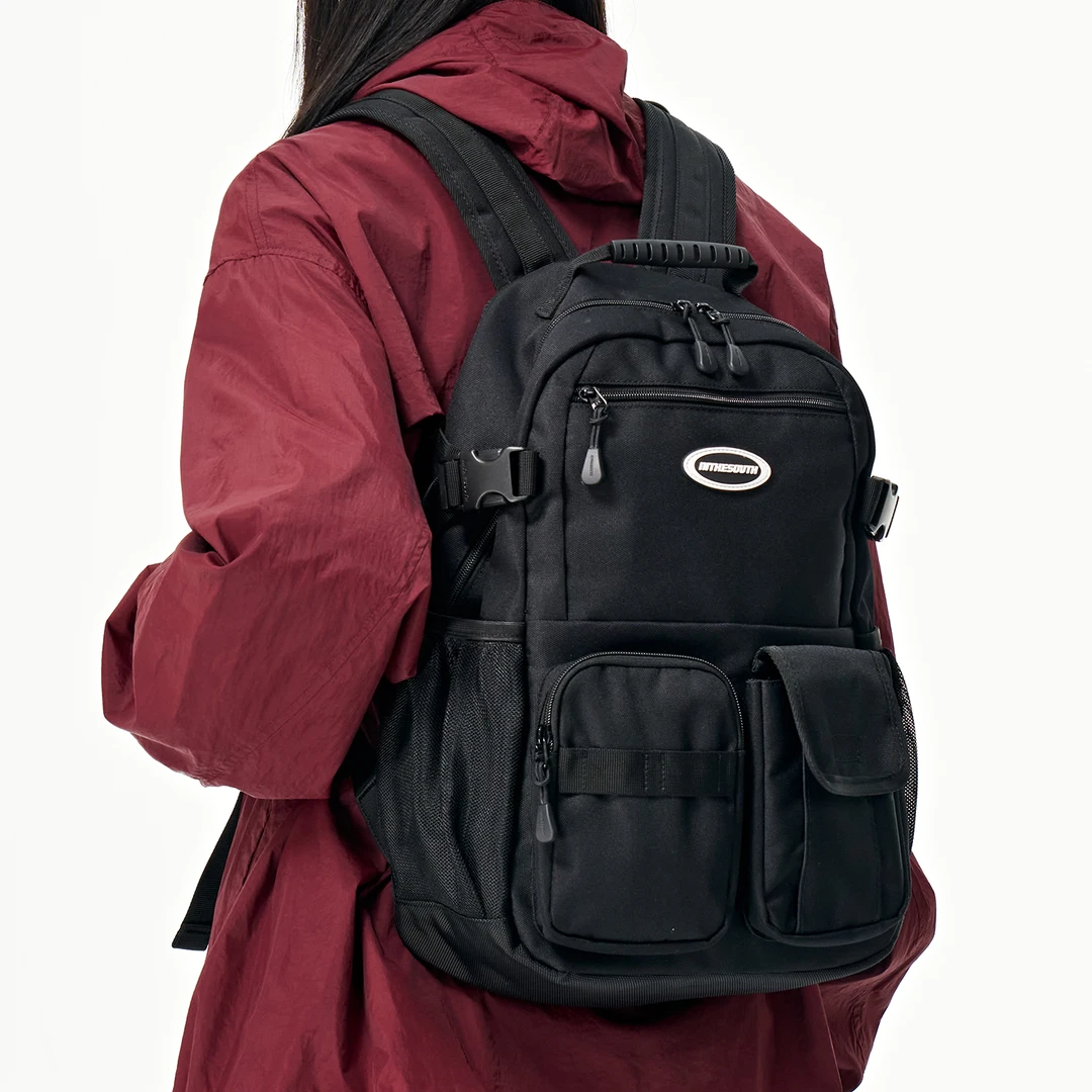 INTHESOUTH潮牌电脑双肩包高中生初中大学生女书包旅行背包ins风