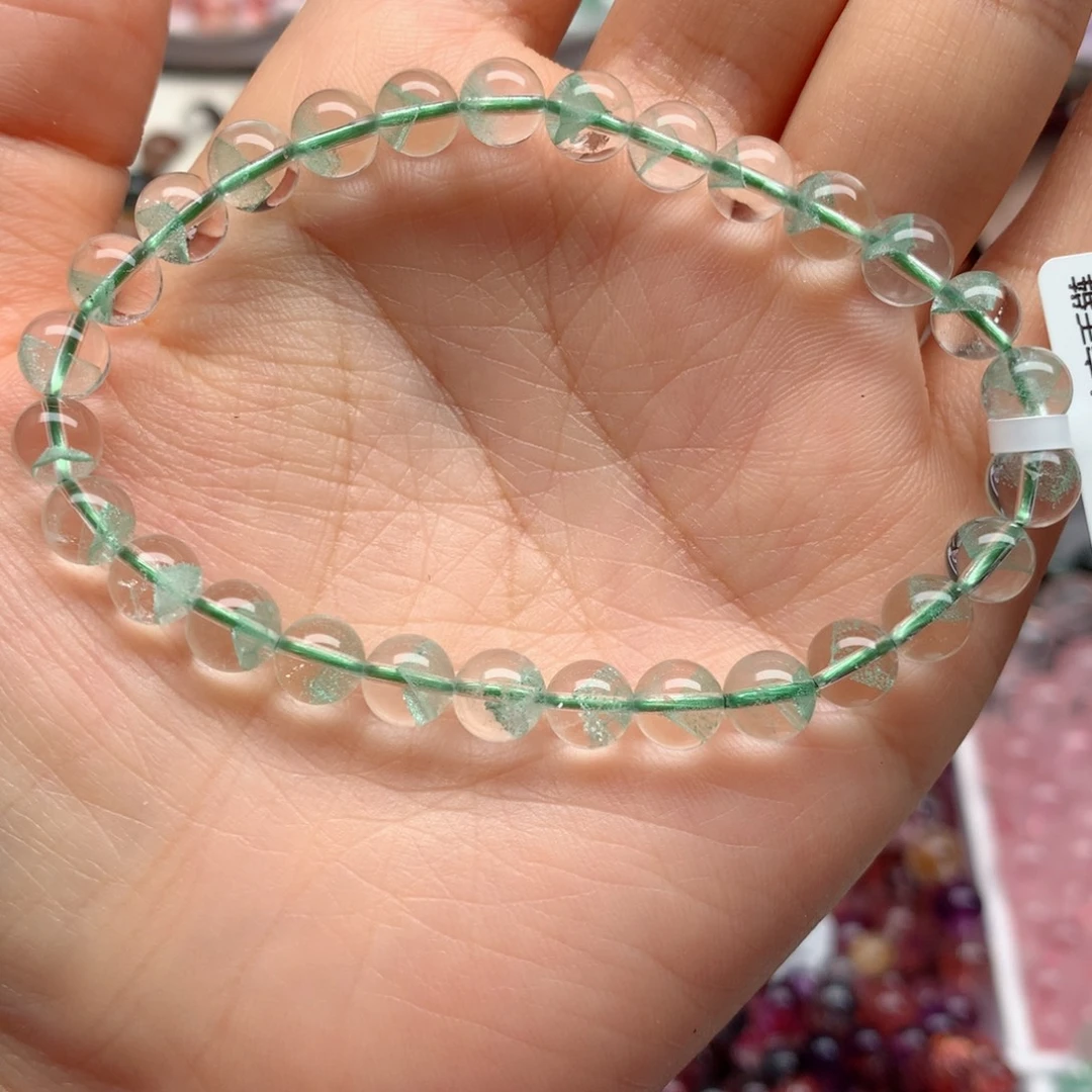 未镶嵌手链水晶翠幽灵金字塔6.7