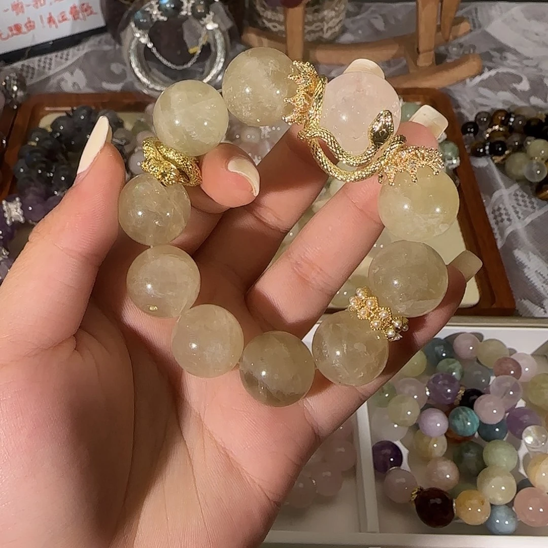 黄晶手链未镶嵌哈哈