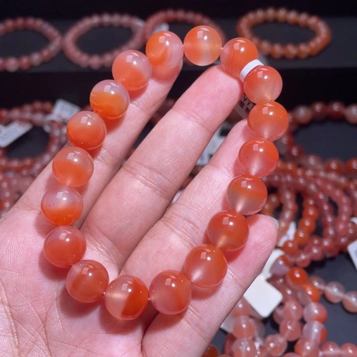 苏***惜南红玛瑙未镶嵌聚宝盆单圈11m+（（46539）