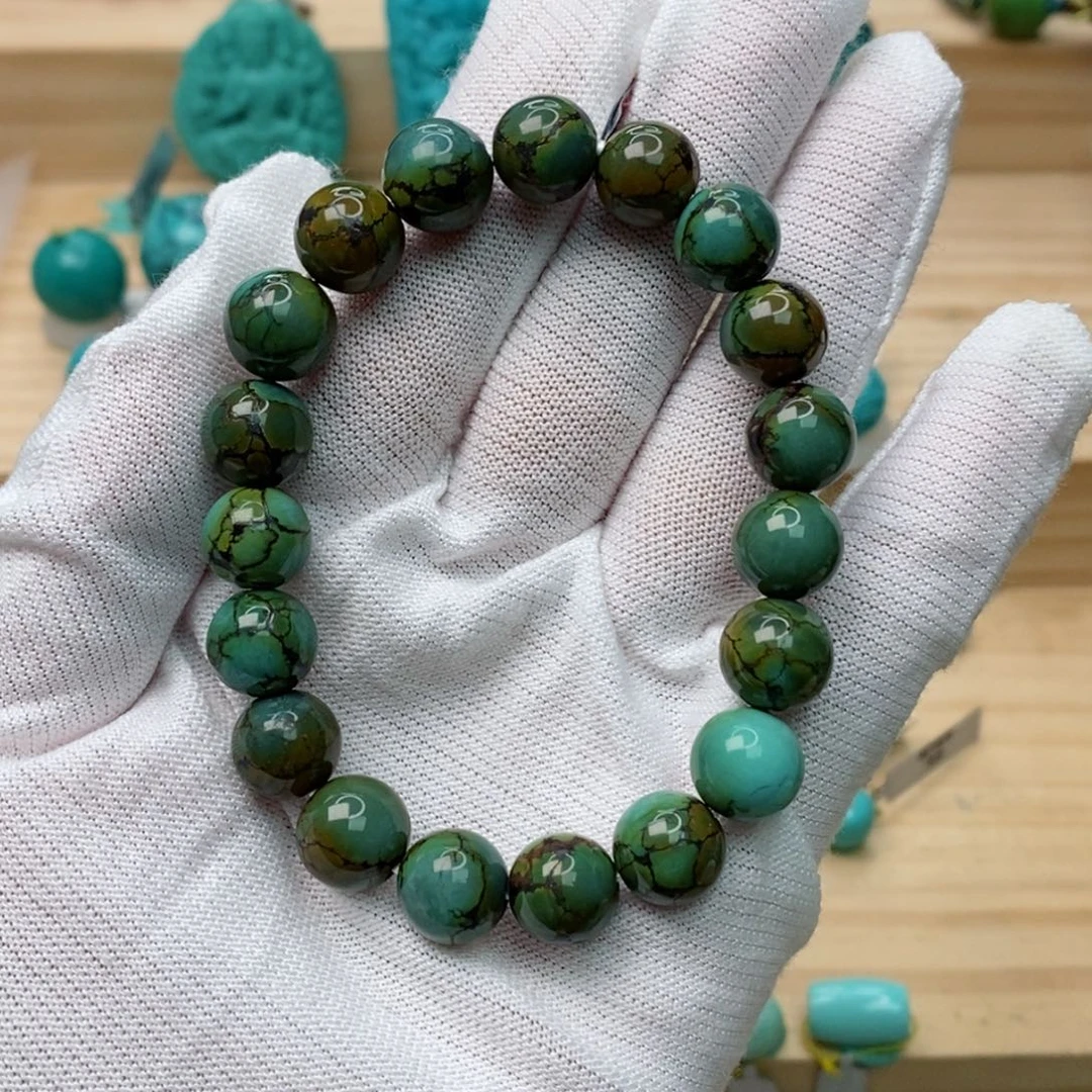 18K金镶嵌绿松石珠宝奇石