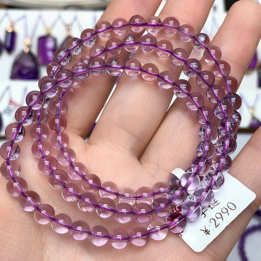 紫晶珠宝半成品未镶嵌多圈手链
