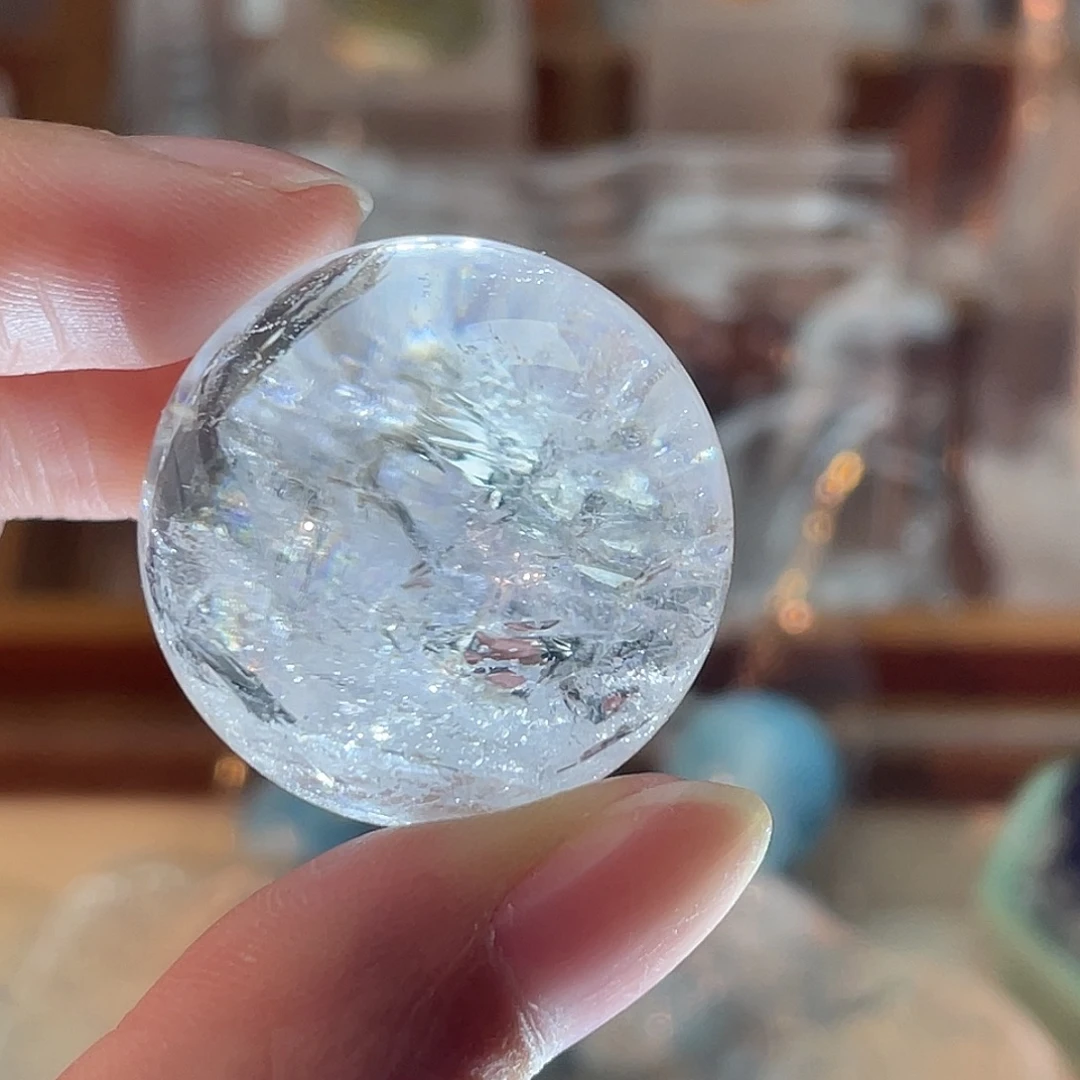 未镶嵌手串水晶白阿塞球89号