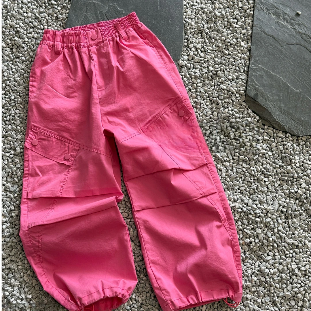 2025新款儿童女童工装裤街头款式修身儿童裤子纯色72607