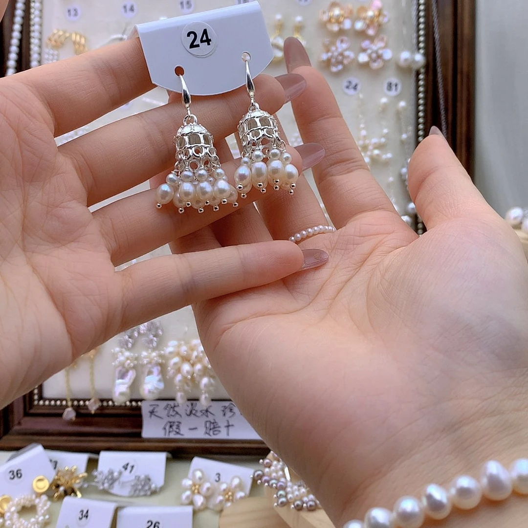 未镶嵌耳饰淡水珍珠