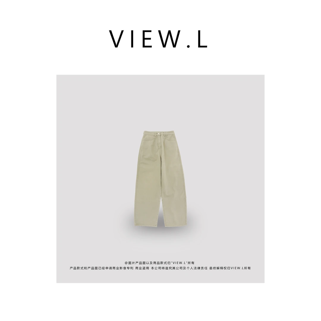 view.l25休闲宽松中腰弯刀裤W577