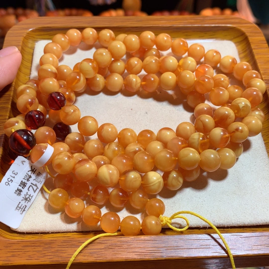 蜜蜡未镶嵌手链蜜蜡手链
