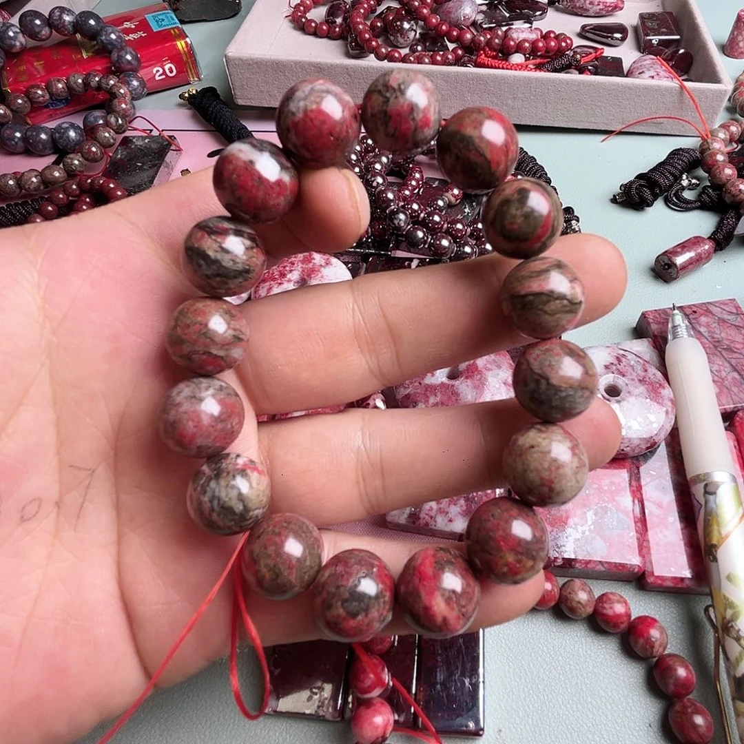 紫砂天然朱砂辰石吊坠