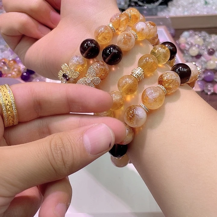 水晶手链未镶嵌黄115