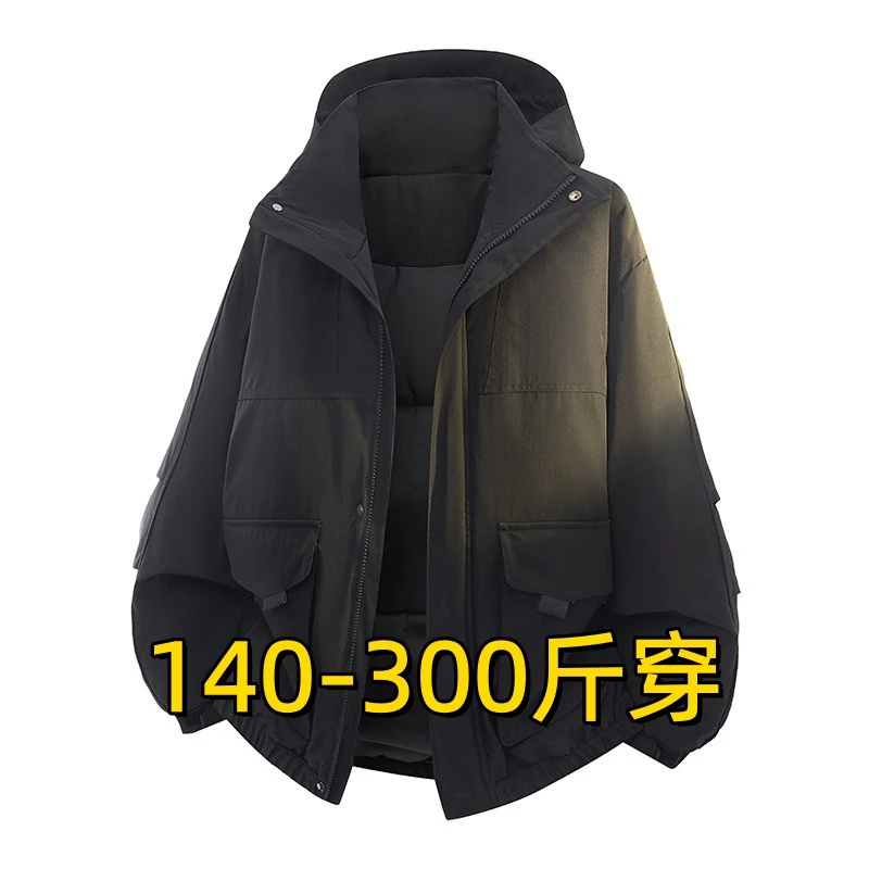 冬新款特大码防风休闲工装棉服男款加肥加大冲锋棉衣加厚保暖外套