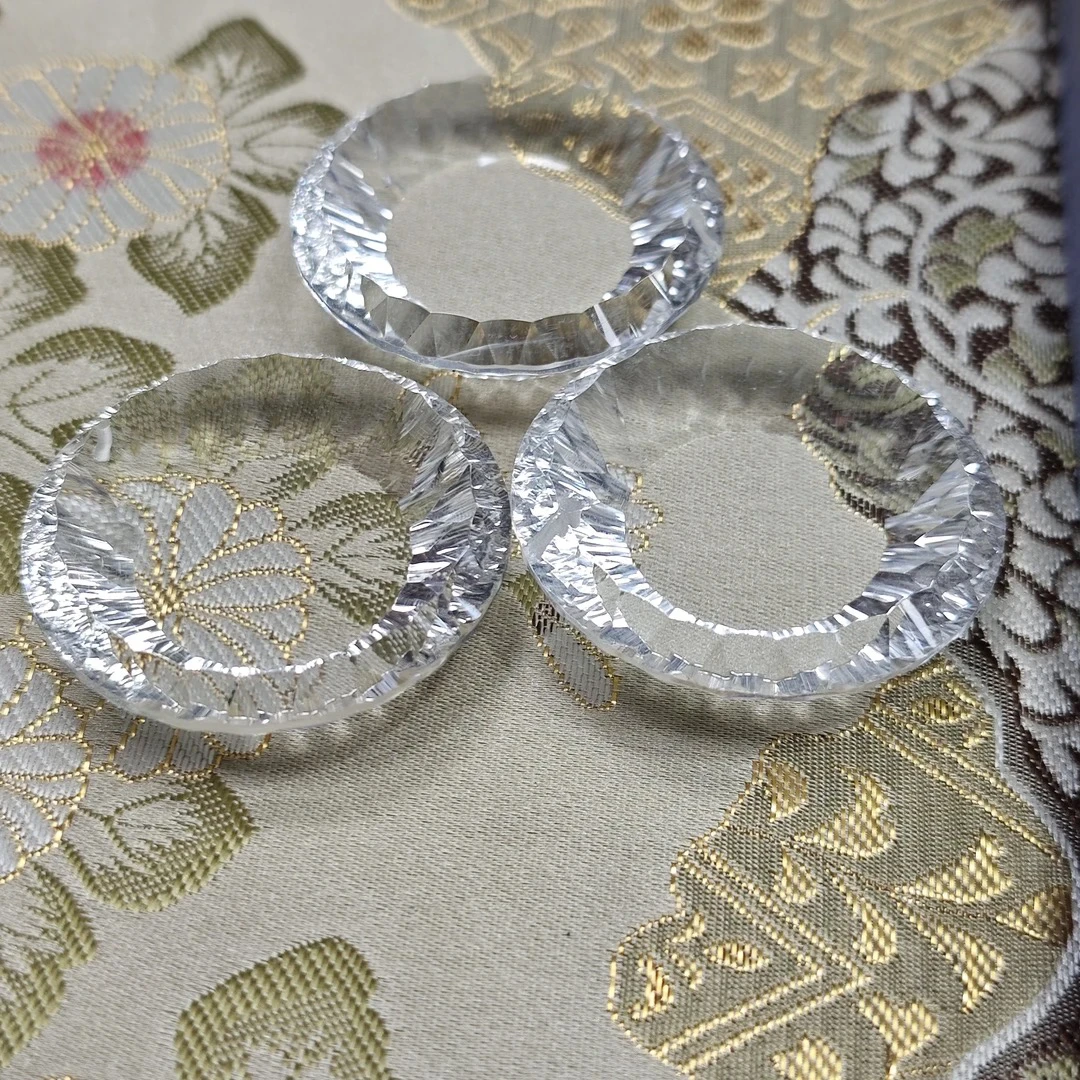 【书记甄选】天然白水晶圆切吊坠 多样性发一件 GQ5409