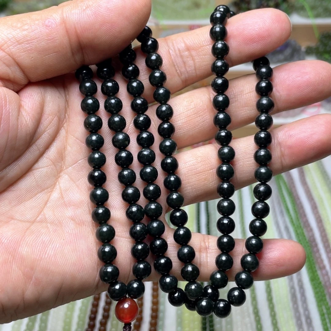 和田玉未镶嵌颈饰6m m