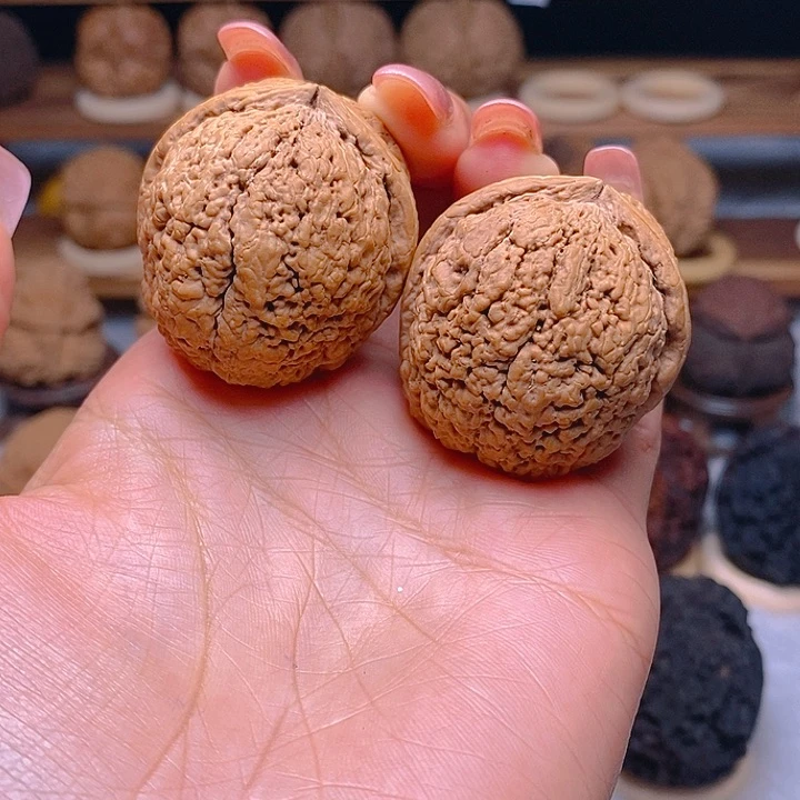 桃核把件暖*脑纹元宝39mm