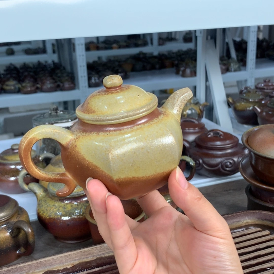 茶壶紫砂纯自然柴烧