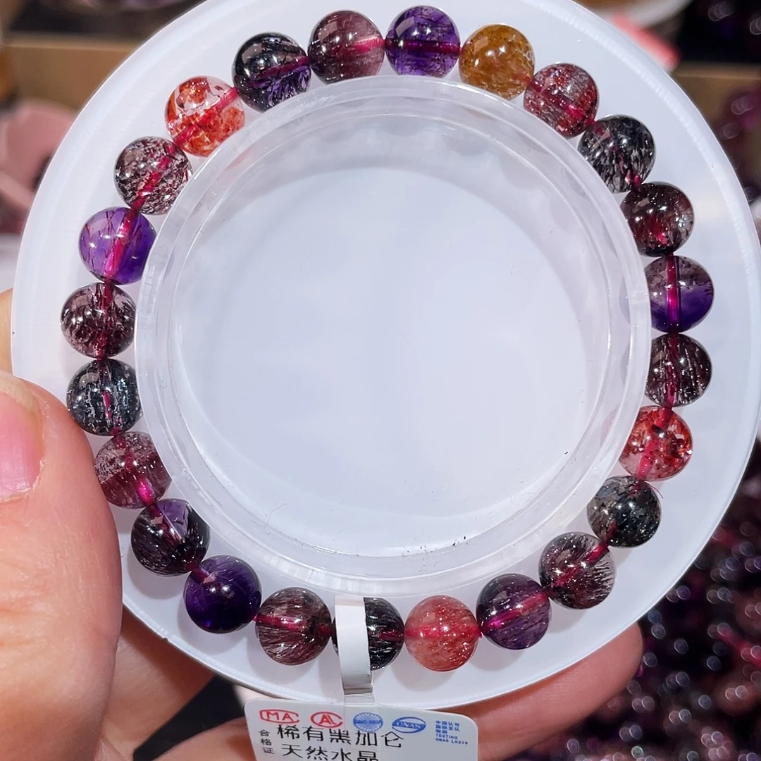 水晶未镶嵌手链黑加仑糖果8