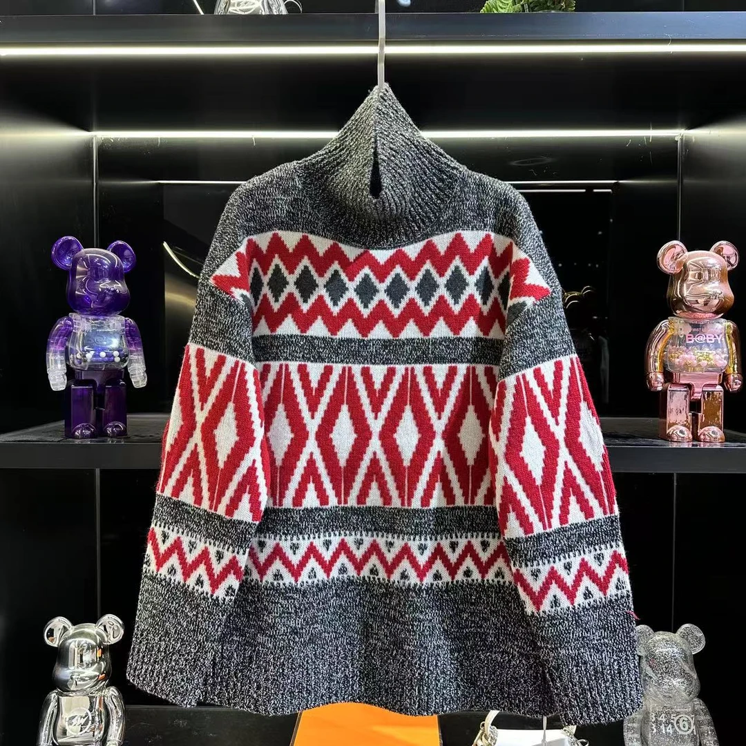 【DAXIU轻奢】秋冬明星高领花纱针织衫-9193