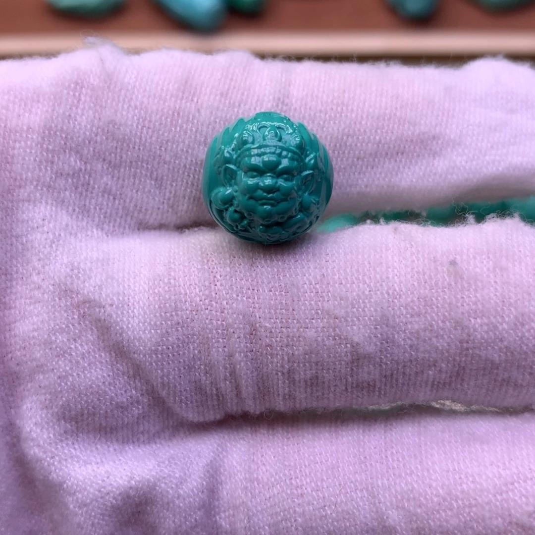 原生态散珠配珠黄财神卡12.9