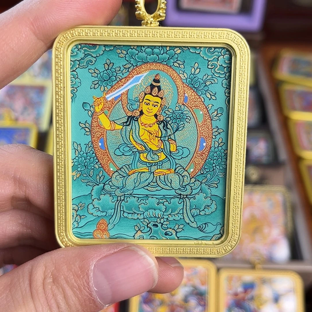 吊坠文殊｜热贡手绘