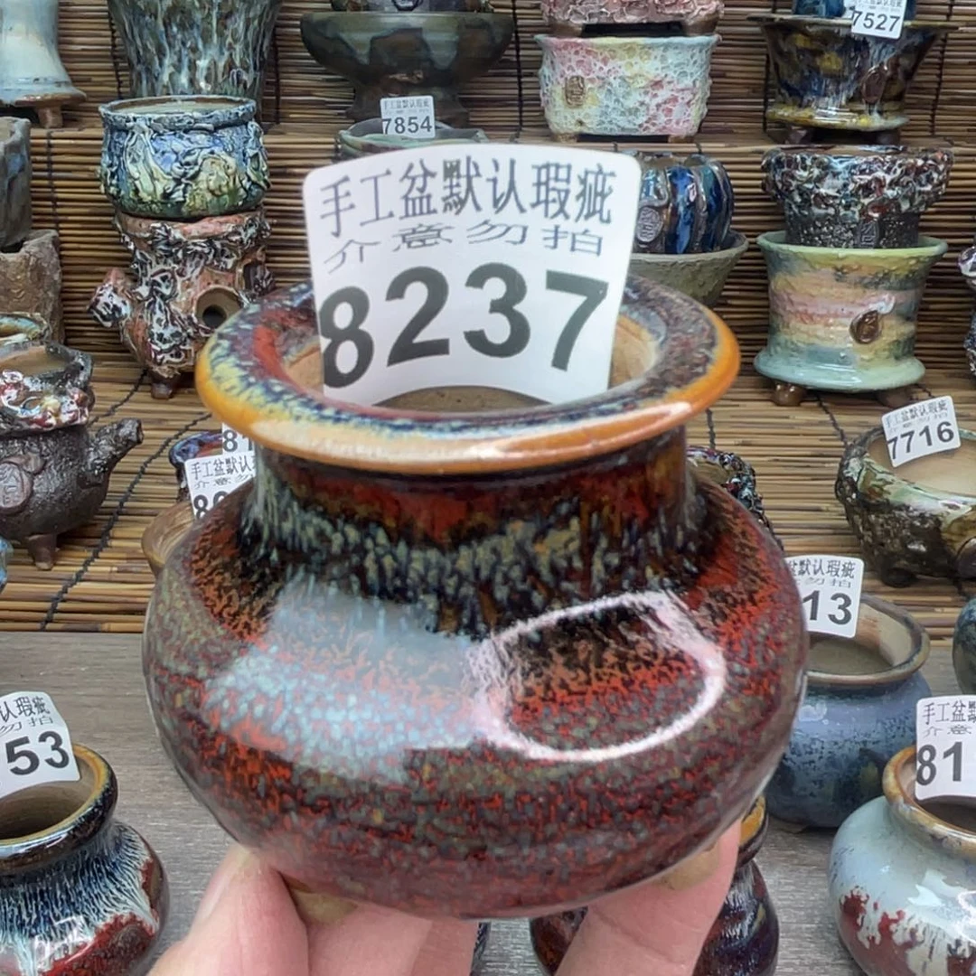手工花盆默认瑕疵完美者勿拍