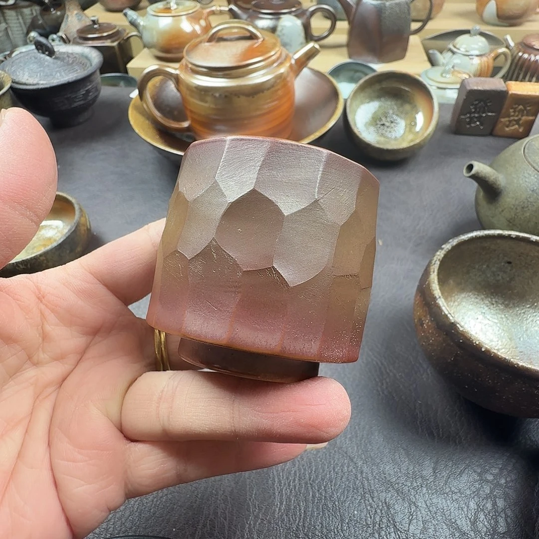 手工手作柴烧主人杯