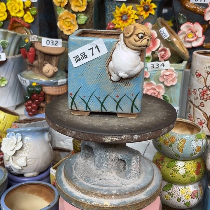 紫砂花盆粗陶材质多肉花盆