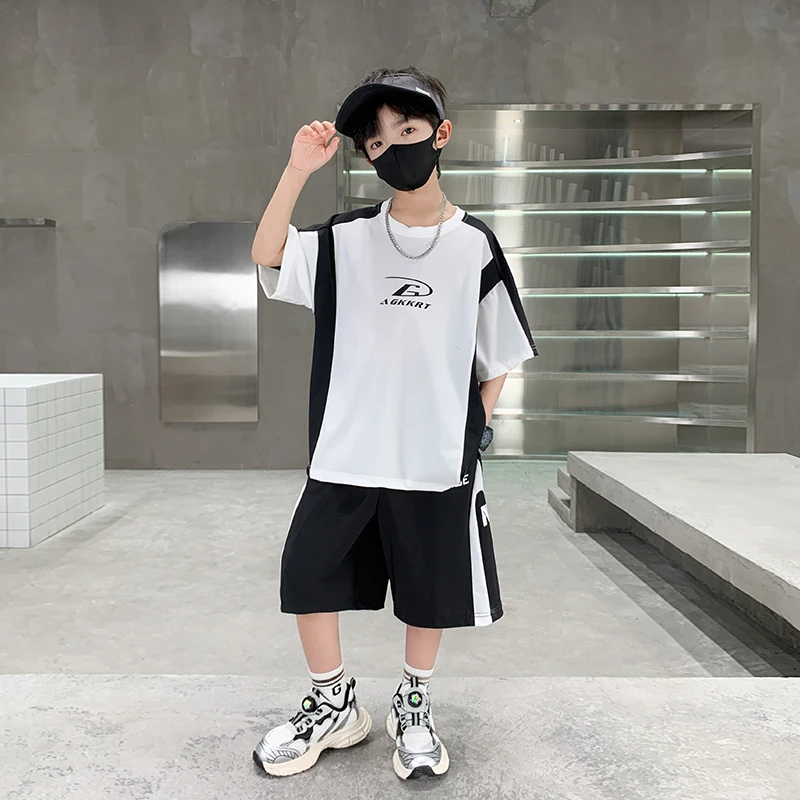 男童夏装套装2025新款中大童夏款帅气男孩短袖运动两件套夏季潮装