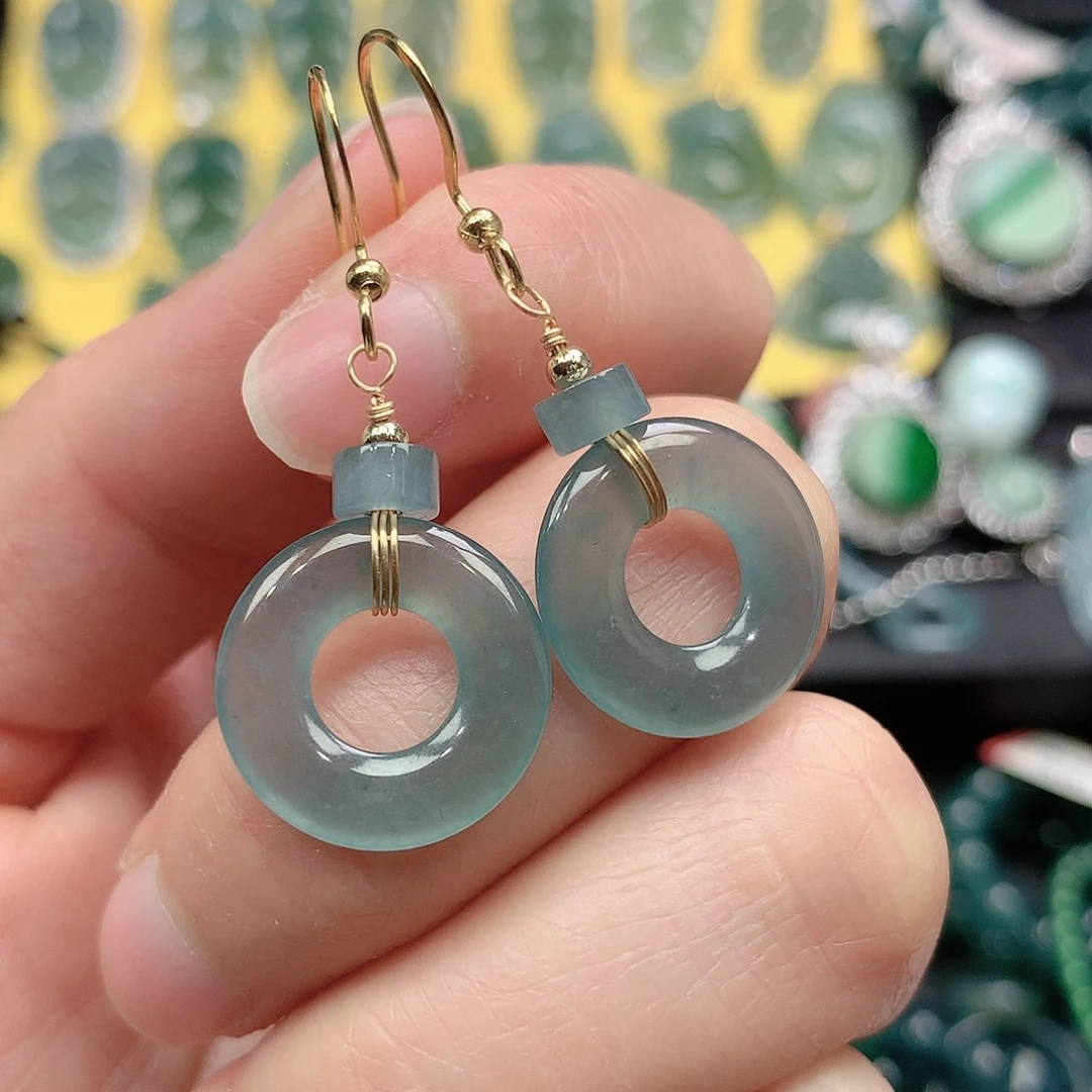 翡翠吊坠(不含链)未镶嵌耳环