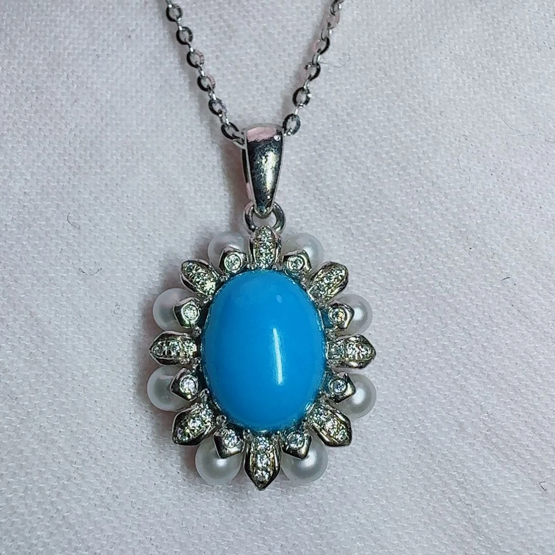 绿松石银S925镶嵌珠宝奇石