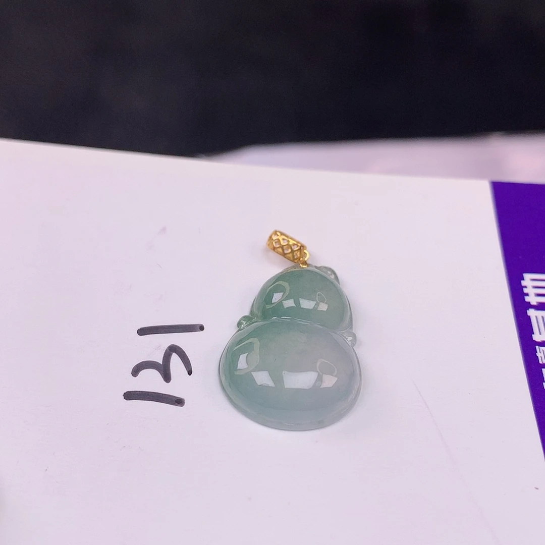 【闪购商品】翡翠18K金镶嵌颈饰不带链子