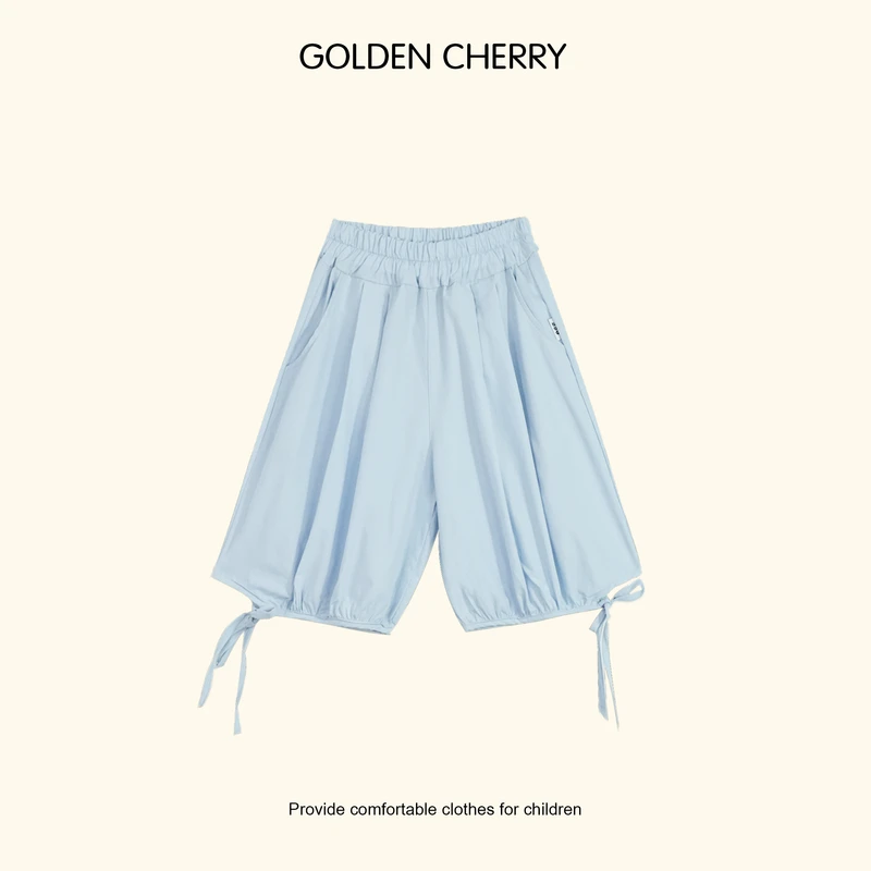 【金樱桃Golden cherry】小童纯色egg系绳五分裤QDD660