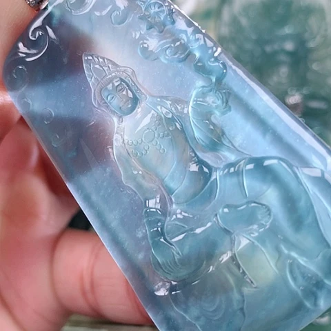【闪购商品】翡翠18K金镶嵌吊坠(不含链)