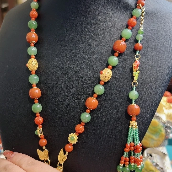 玛瑙颈饰未镶嵌古风