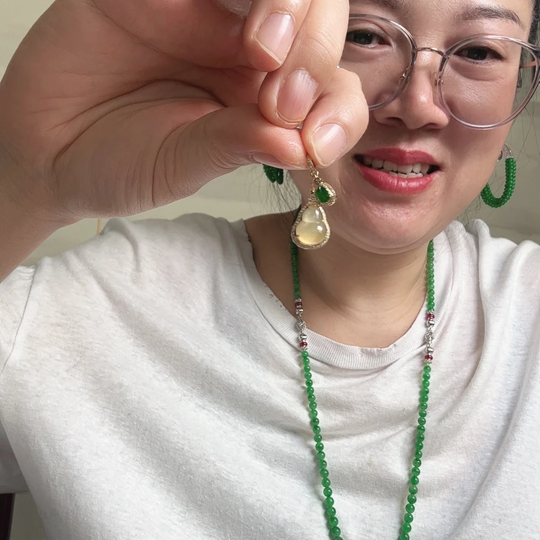 翡翠未镶嵌颈饰天然缅甸翡翠吊坠