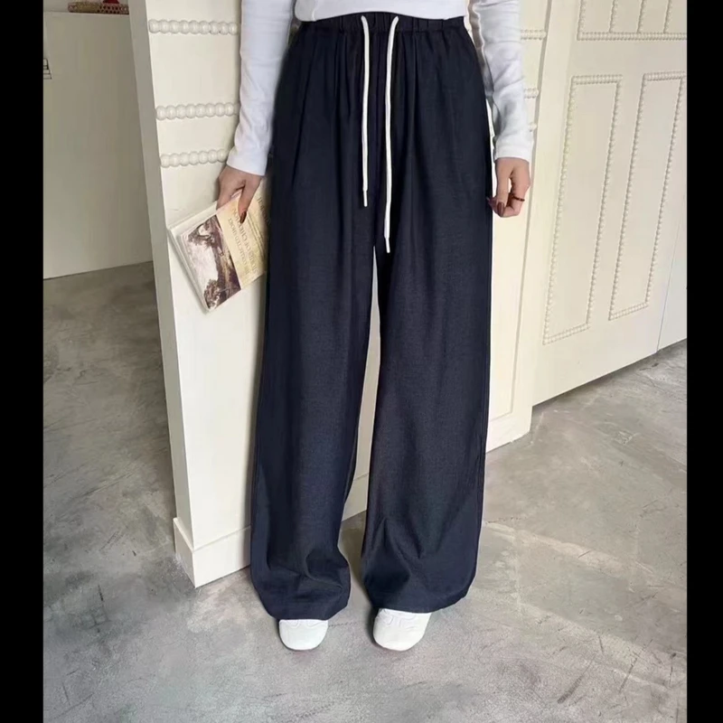 妈妈休闲裤子下装春季2025年新款中年显瘦垂感百搭时尚宽松长裤
