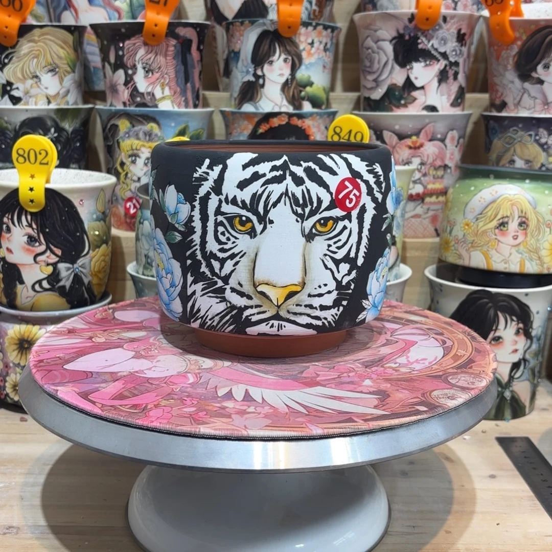 景德镇手绘花盆陶瓷14/12