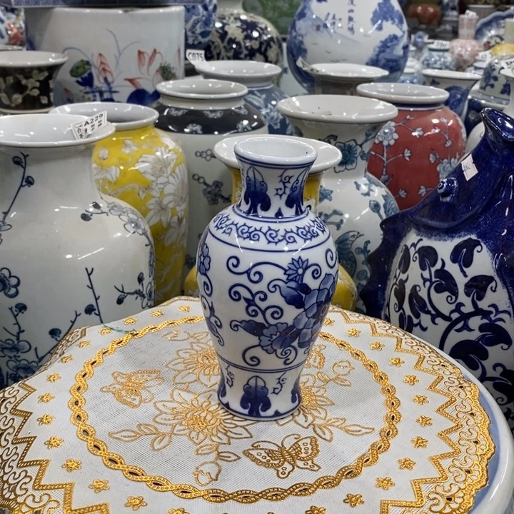 摆件手绘陶瓷花瓶摆件